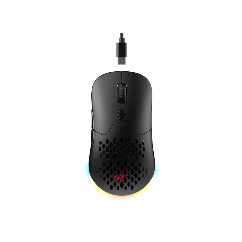Mouse para jogos Havit RGB com fio programável ergonômico USB Mice