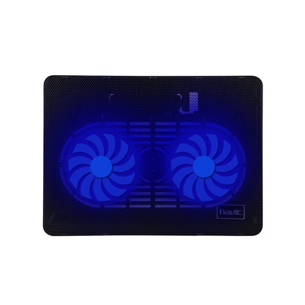 HV-F2033 14-15.6 Inch Super-slim Laptop Cooler Cooling Pad, Black