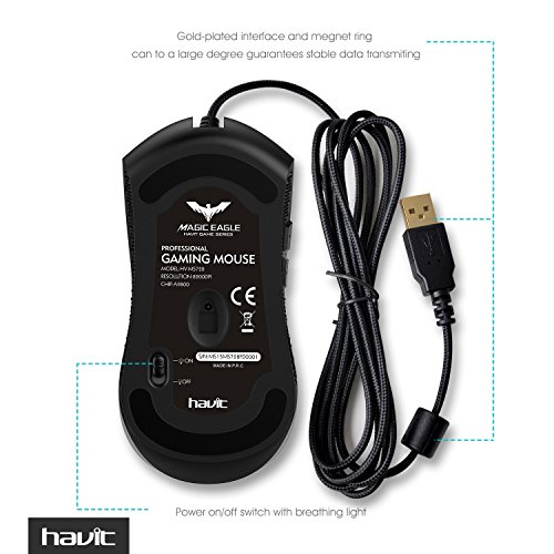 HAVIT HV-MS728 8200DPI Programmable Laser Wired Gaming Mouse