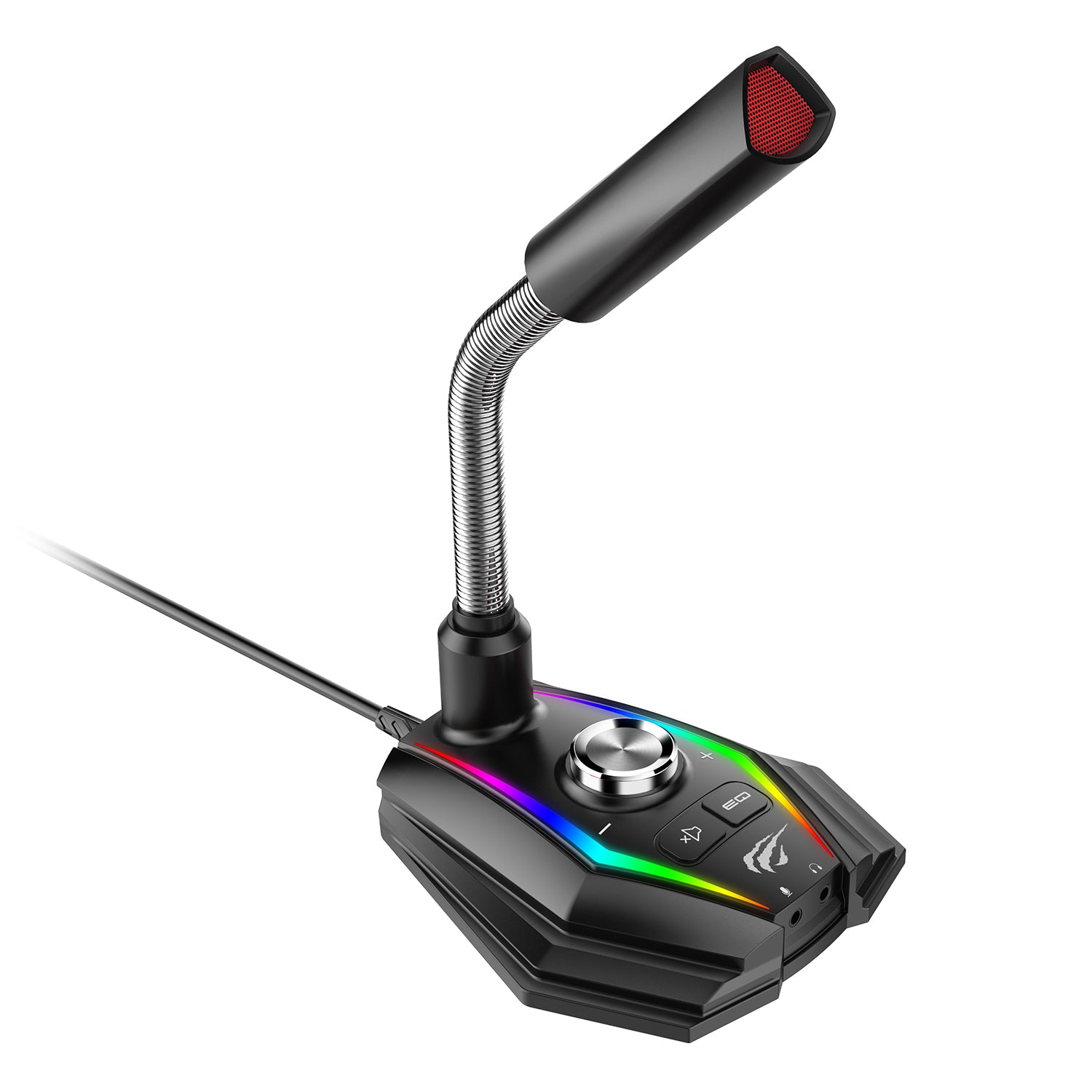 HAVIT GK56 Gaming Microphone with RGB Light & Volume Control Knob Butt