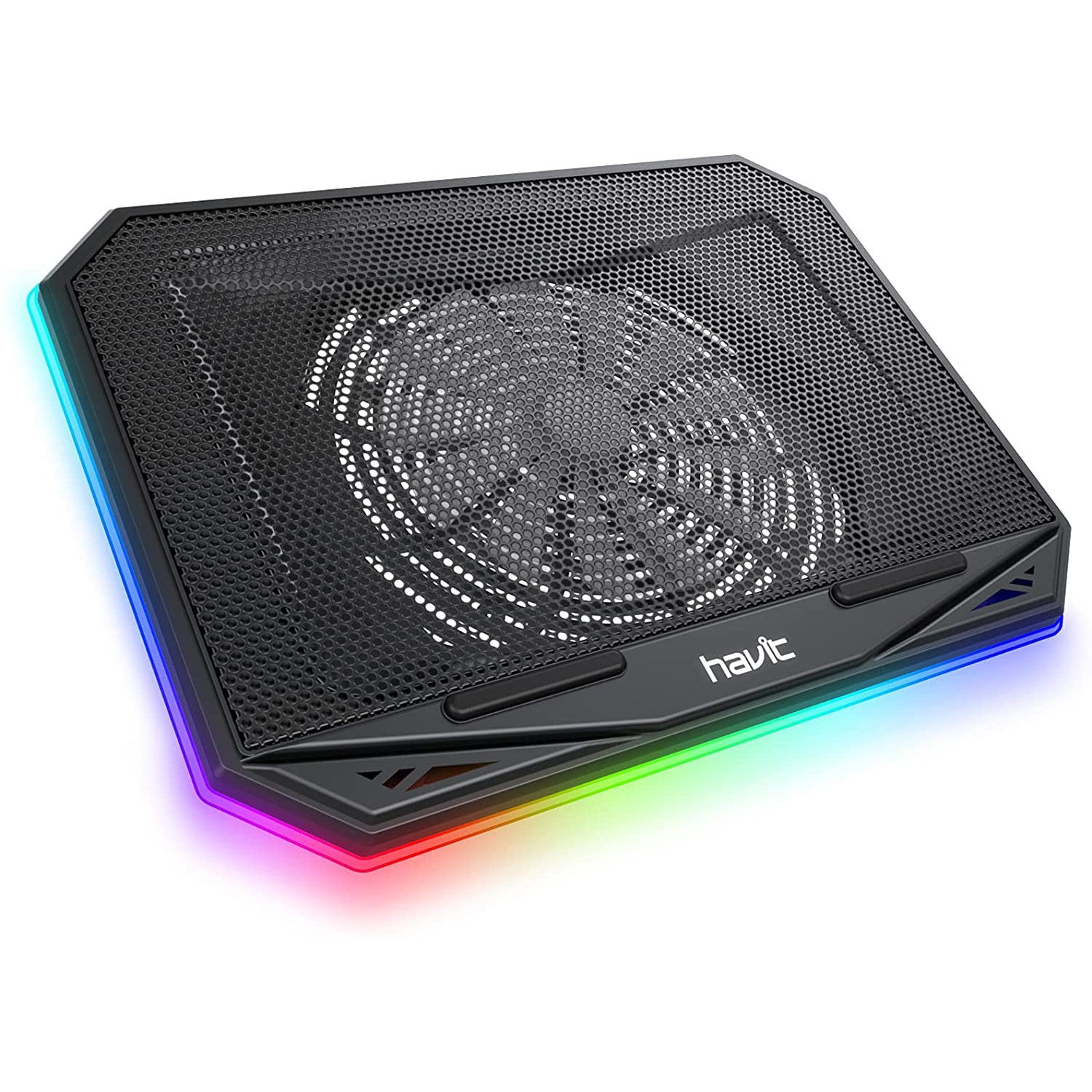 HAVIT HV-F2075 Gaming Laptop Cooling Pad for 10''-17'' Laptop with Adjustable RGB Mode