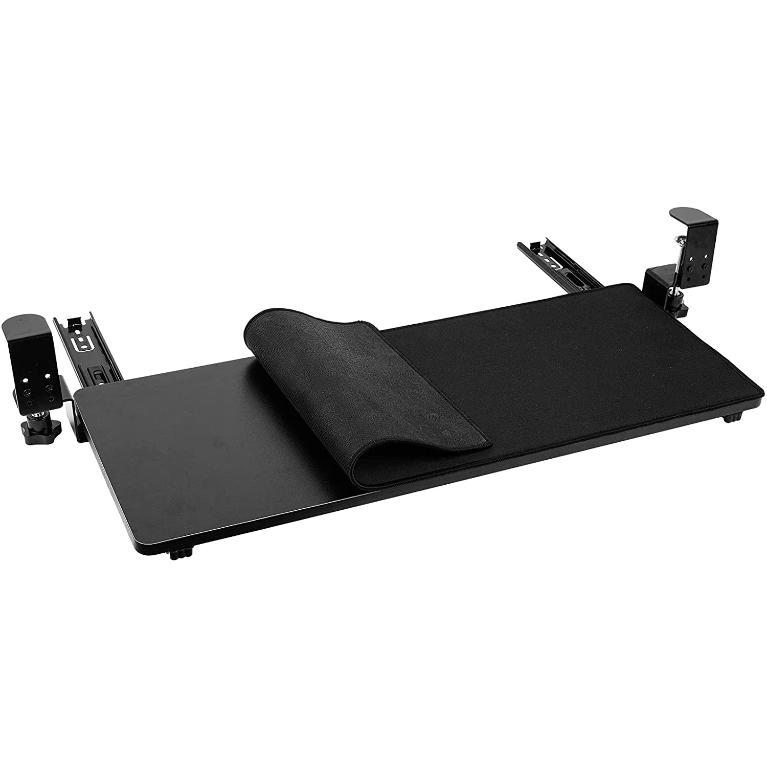 HAVITHV-KT2101フルサイズマウスパッドとCクランプマウントシステムを備えたデスク下キーボードトレイ