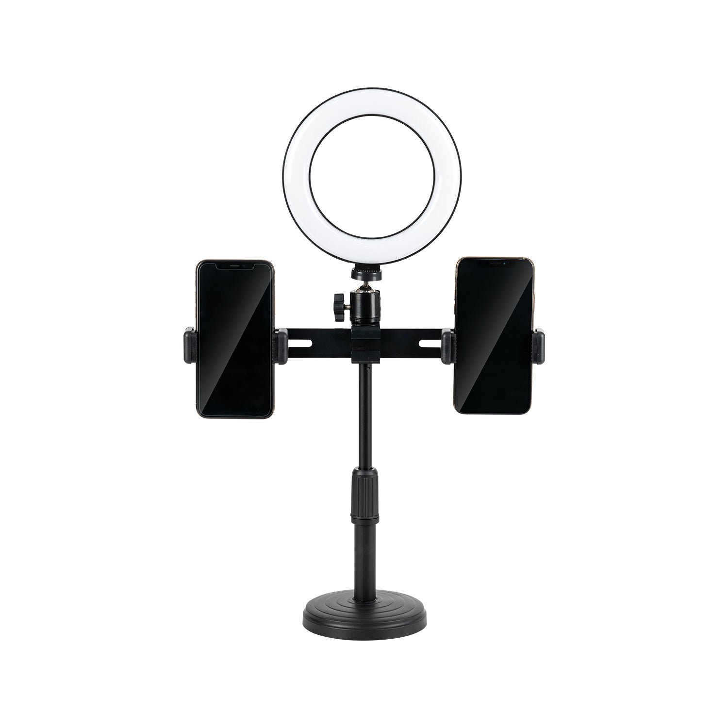 HAVIT ST7021 5 Inch Ring LED Phone Holder with 3 Light Modes & Dual Phone Clip