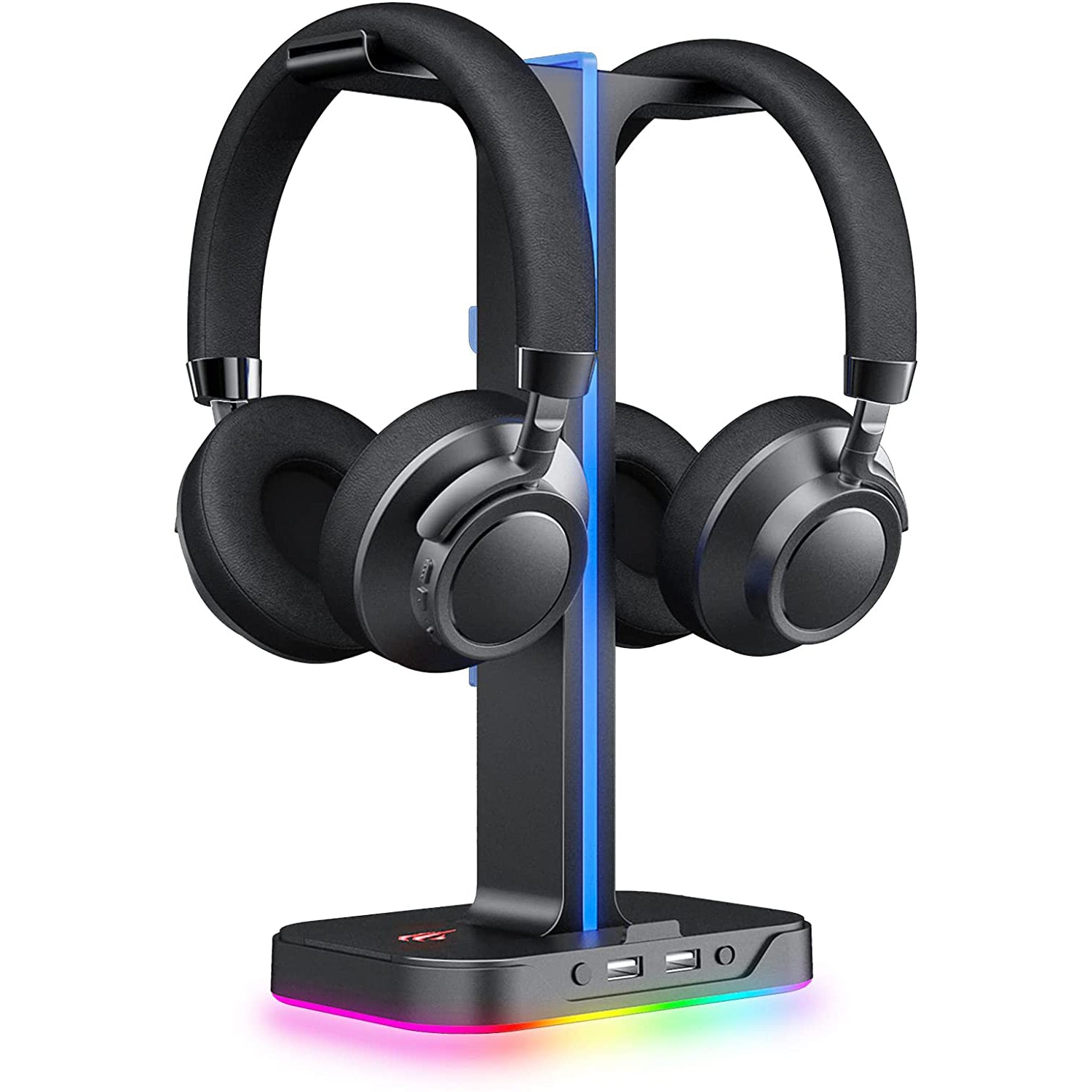 HAVIT TH650 RGB Headset Stand with Dual Hanger USB Ports