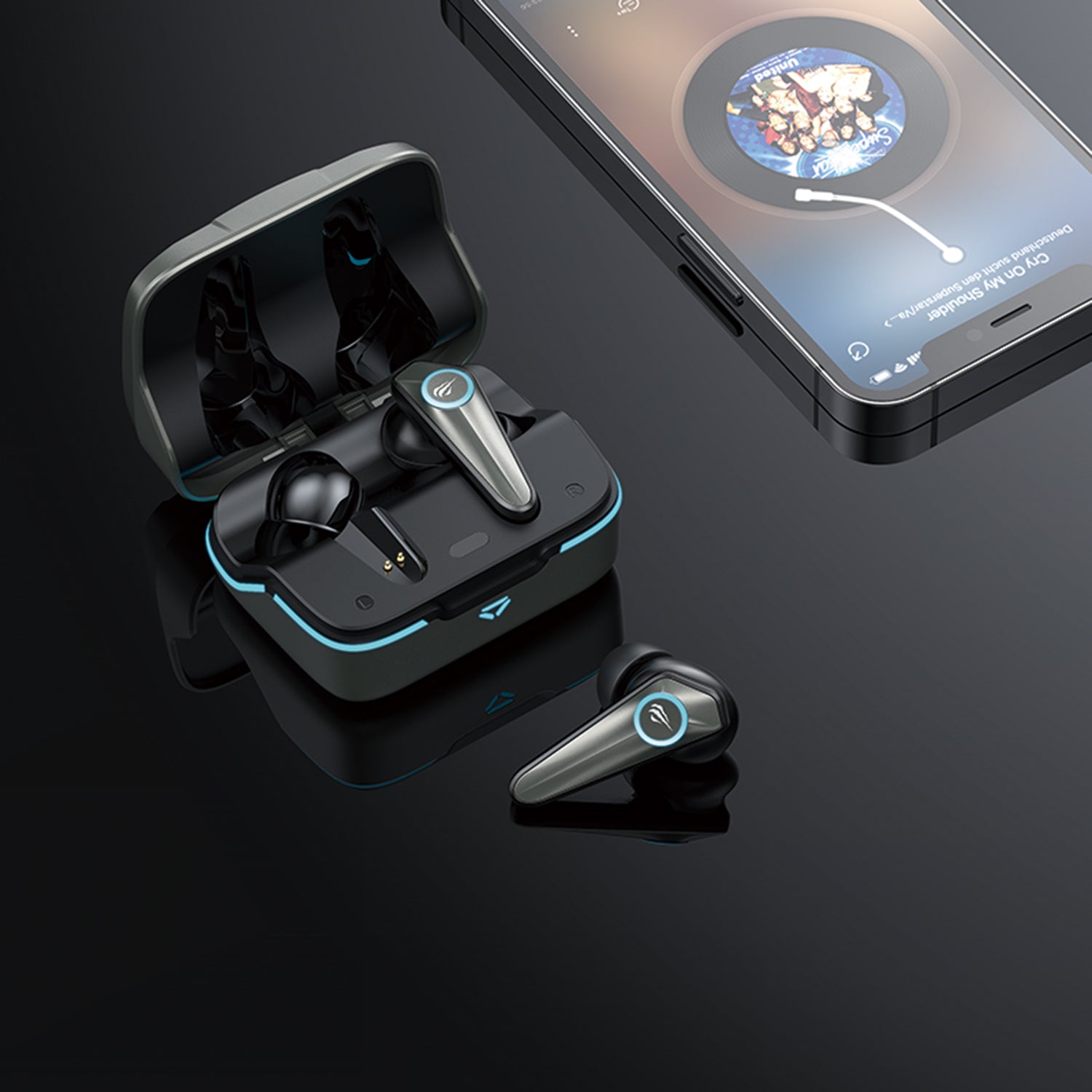 HAVIT TW952 Stereo True Wireless Earbuds with Gaming Music Dual Mode, Full Range Audio & LED Light