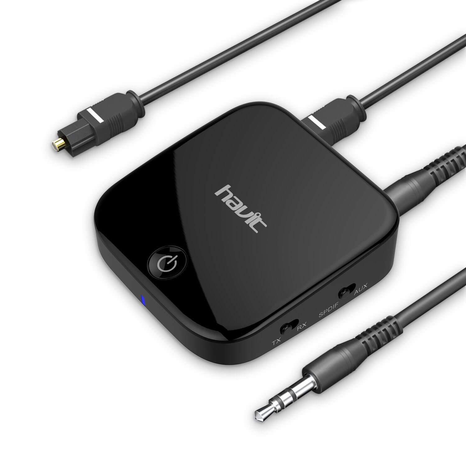 HAVIT HV-BT021 Émetteur et récepteur Bluetooth TOSLINK avec faible latence AptX
