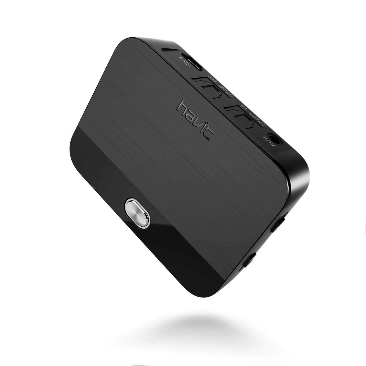 HAVIT HV-BT022 Émetteur et récepteur Bluetooth optique avec faible latence et AUX 3,5 mm