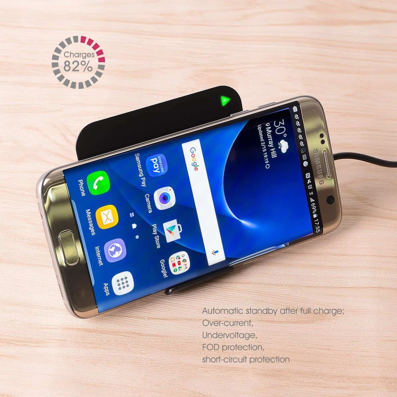 HAVIT HV-WL202Qi急速充電ワイヤレス充電パッド