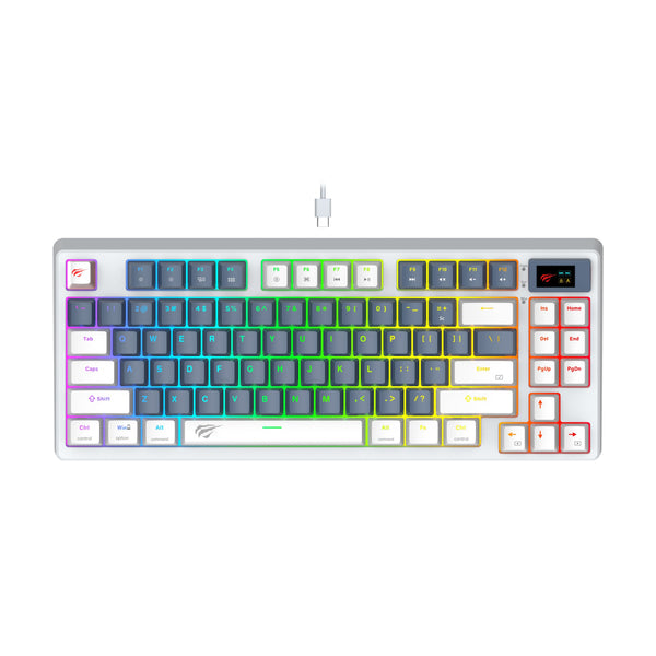 HAVIT KB884L Mechanical Gaming Keyboard With TFT Screen, 83 Keys