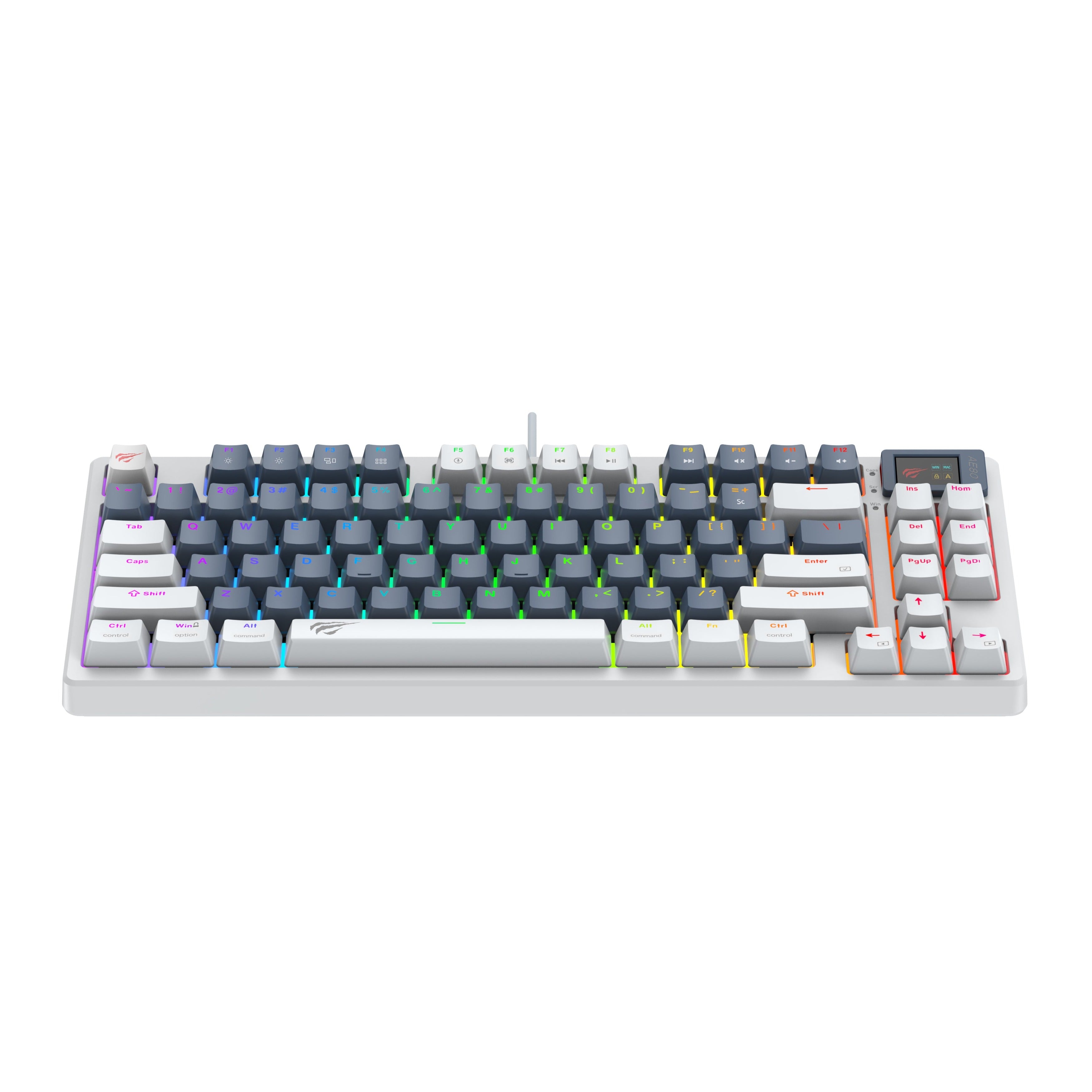 HAVIT KB884L Mechanical Gaming Keyboard With TFT Screen, 83 Keys