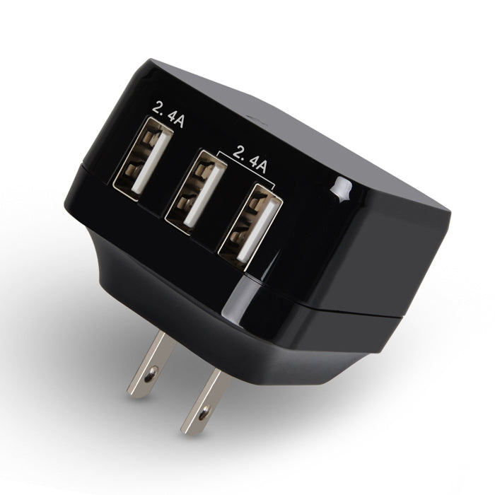 HAVIT HV-243U 24W/4.8A 3 端口 USB 旅行移動壁式充電器交流電源適配器（黑色）