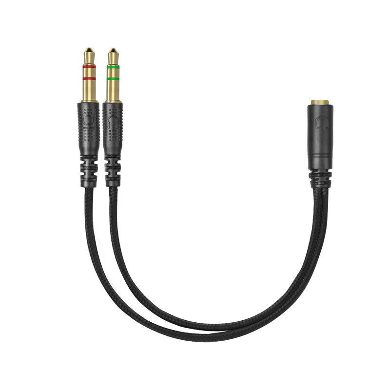 HAVIT Câble adaptateur micro casque 3,5 mm pour ordinateur portable, 1 mâle  vers 2 double prise femelle