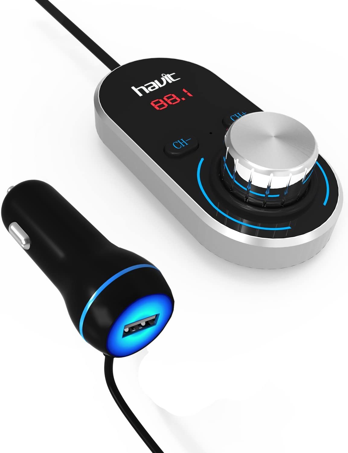 HAVIT HV-FM210BT Kit mains libres Bluetooth pour voiture