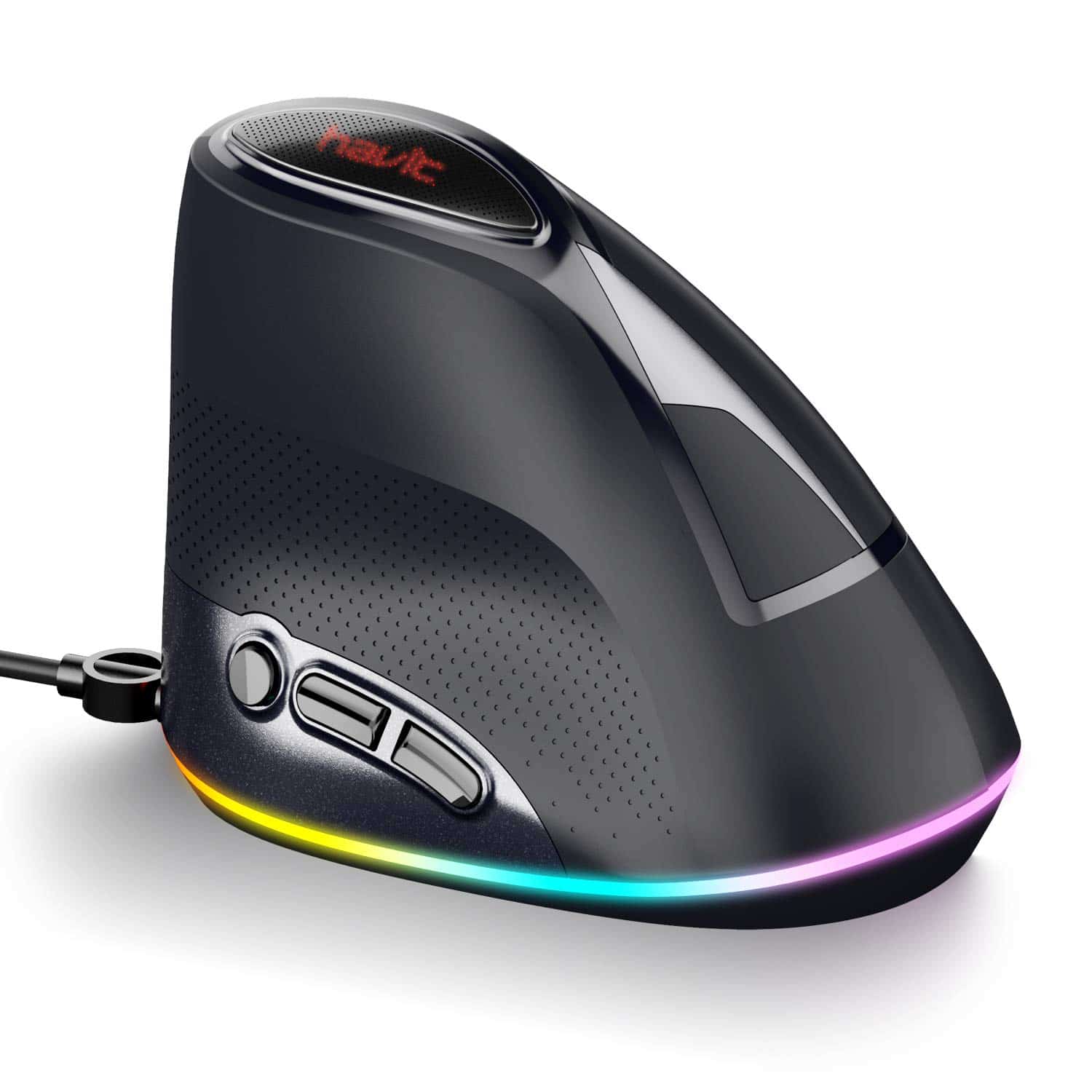 HAVIT HV-MS764 Kabelgebundene ergonomische vertikale Maus mit RGB-Hintergrundbeleuchtung
