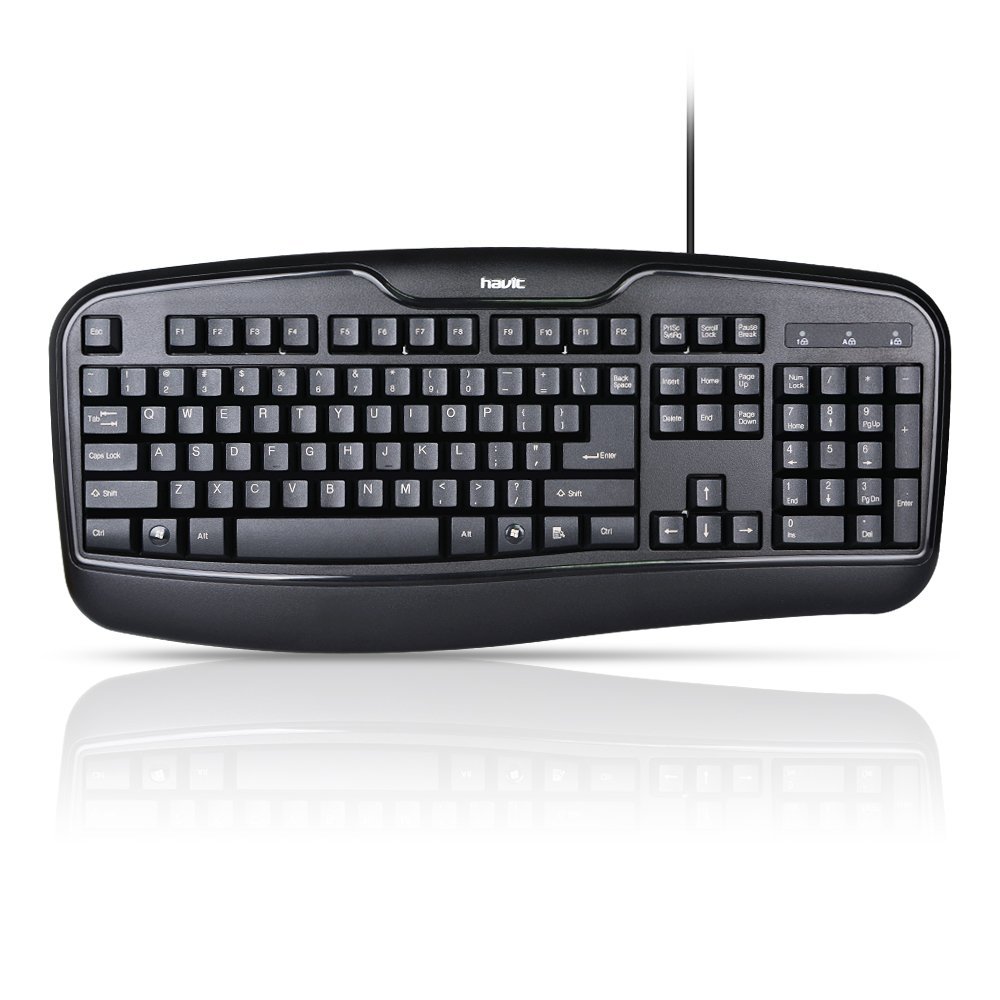 HAVIT® HV-K9000 Computer Keyboard for Office Using (Black)