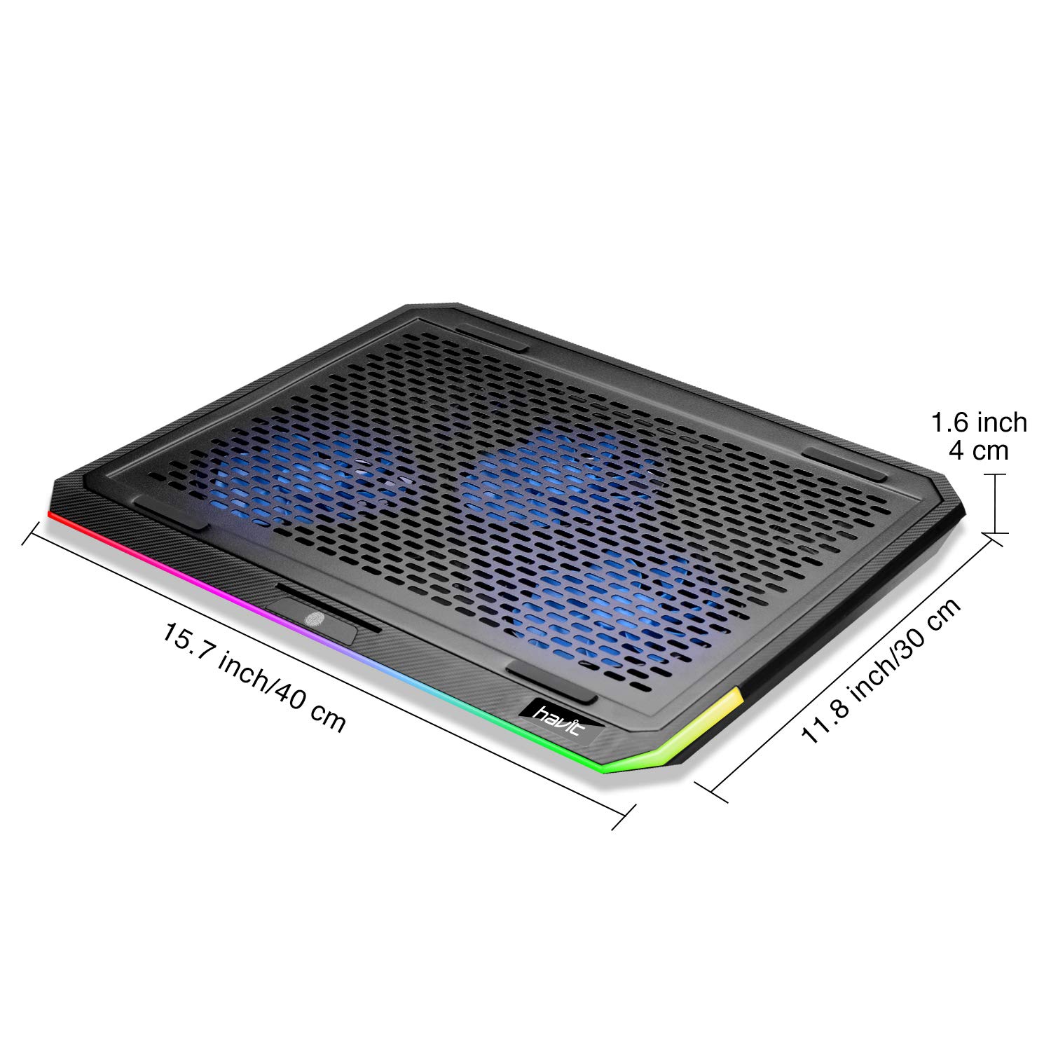 HAVIT F2073 Gaming Laptop Cooling Pad for 15.6-17 Inch Laptop with RGB Backlight & Touch Control