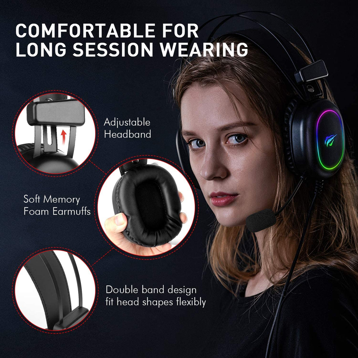 HAVIT H2016D RGB Gaming Headphones Sale