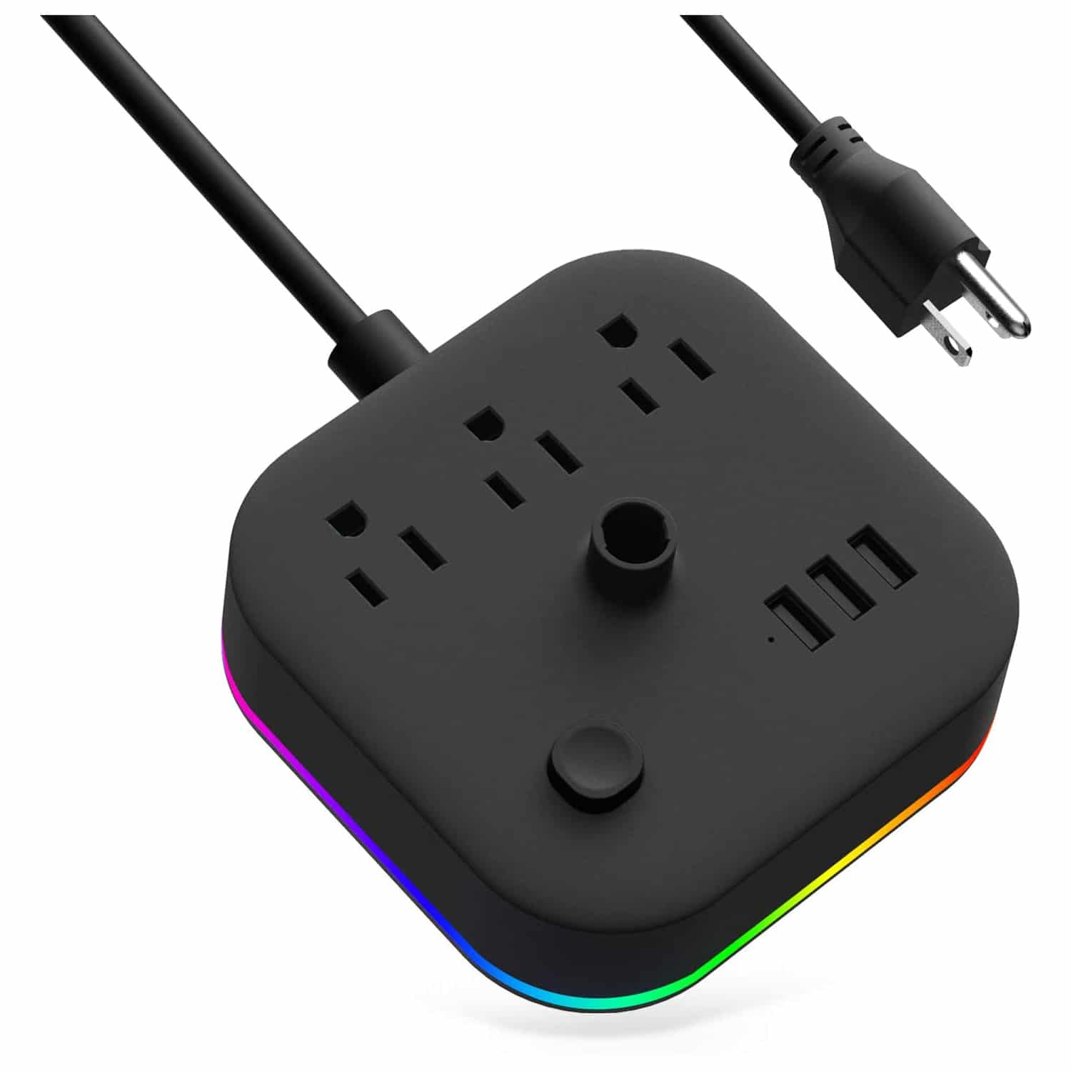HAVIT DPM05 RGB Headset Stand with 3 USB Charging Ports & 3 Power Outlets