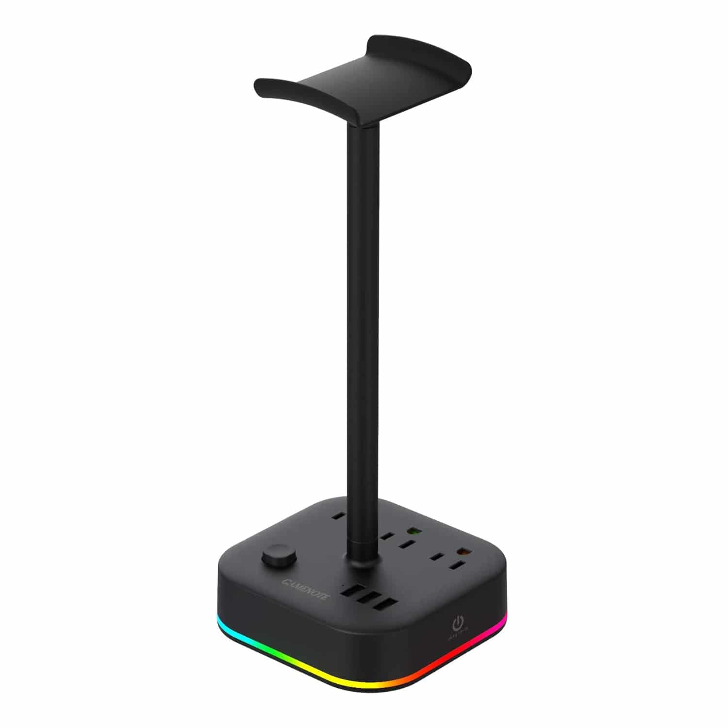 HAVIT DPM05 RGB Headset Stand with 3 USB Charging Ports & 3 Power Outlets