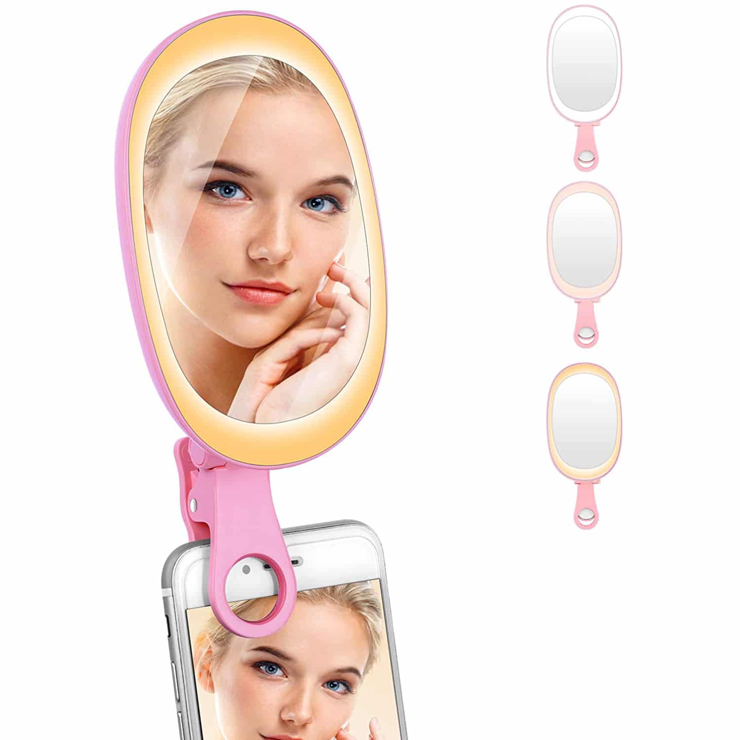 HAVIT F-528 Clip-On Selfie Ring Light with 48 LED Mirror & 3 Light Modes