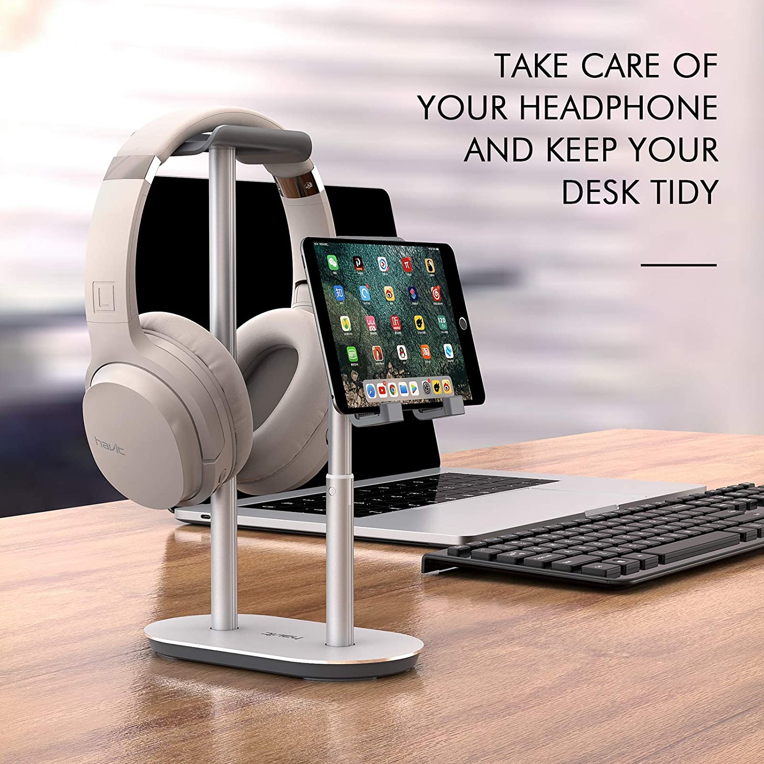 HAVIT TH660 Headset and Phone Stand for Phones Tablets PC Gamer Desktop