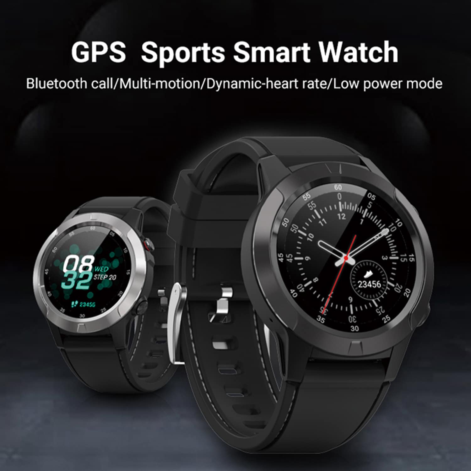 HAVIT M9001C GPS Smart Watch, IP68 Waterproof, Multi-Motion Modes