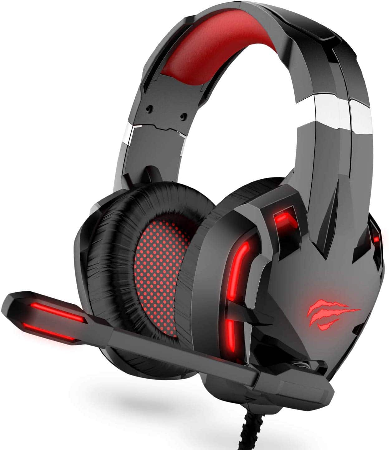 HAVIT H2001D Wired Gaming Headset with LED & Noise Cancelling Mic