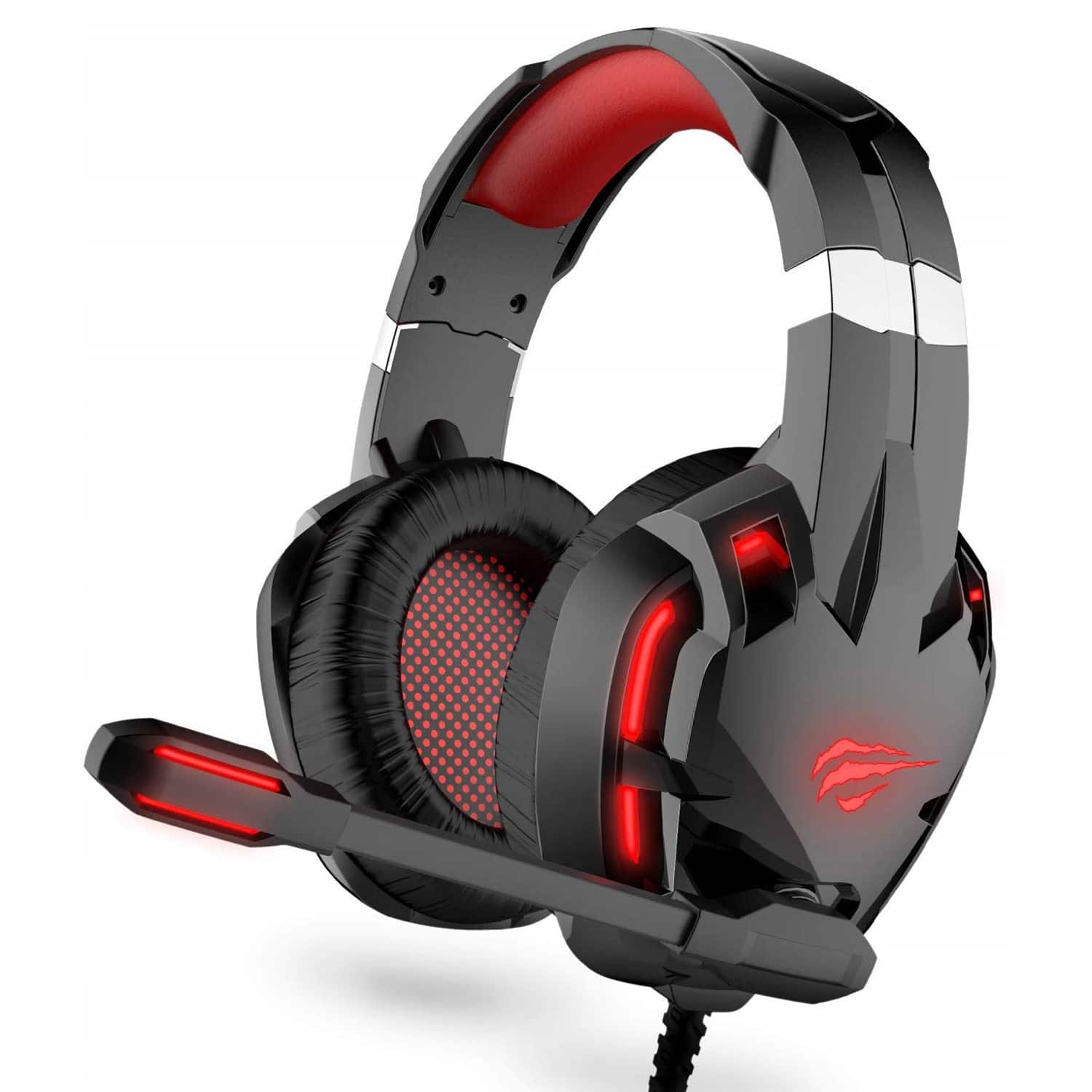 HAVIT H2001D Wired Gaming Headset with LED & Noise Cancelling Mic