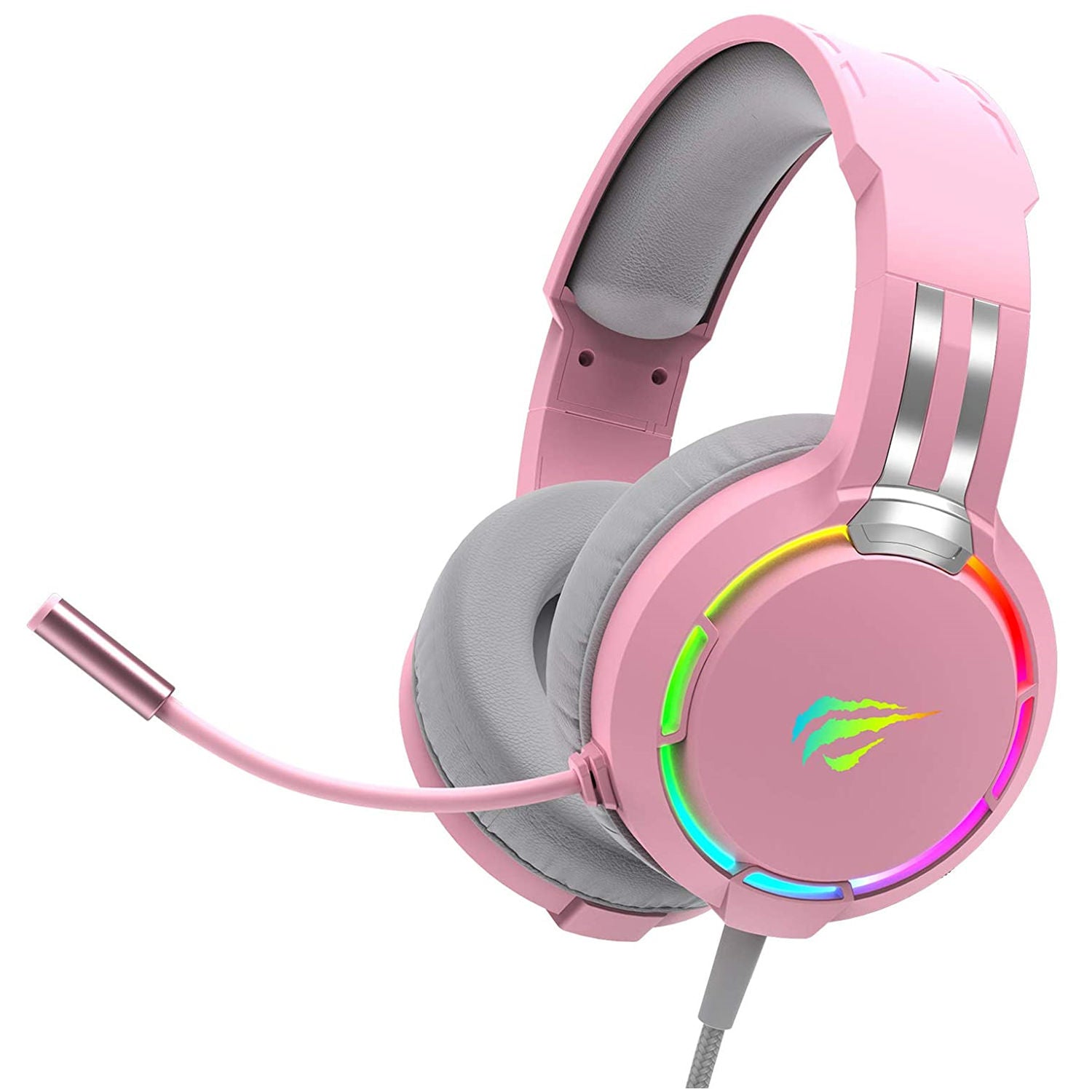 HAVIT H2010D RGB Wired Gaming Headset with Volume Control & HD Microphone