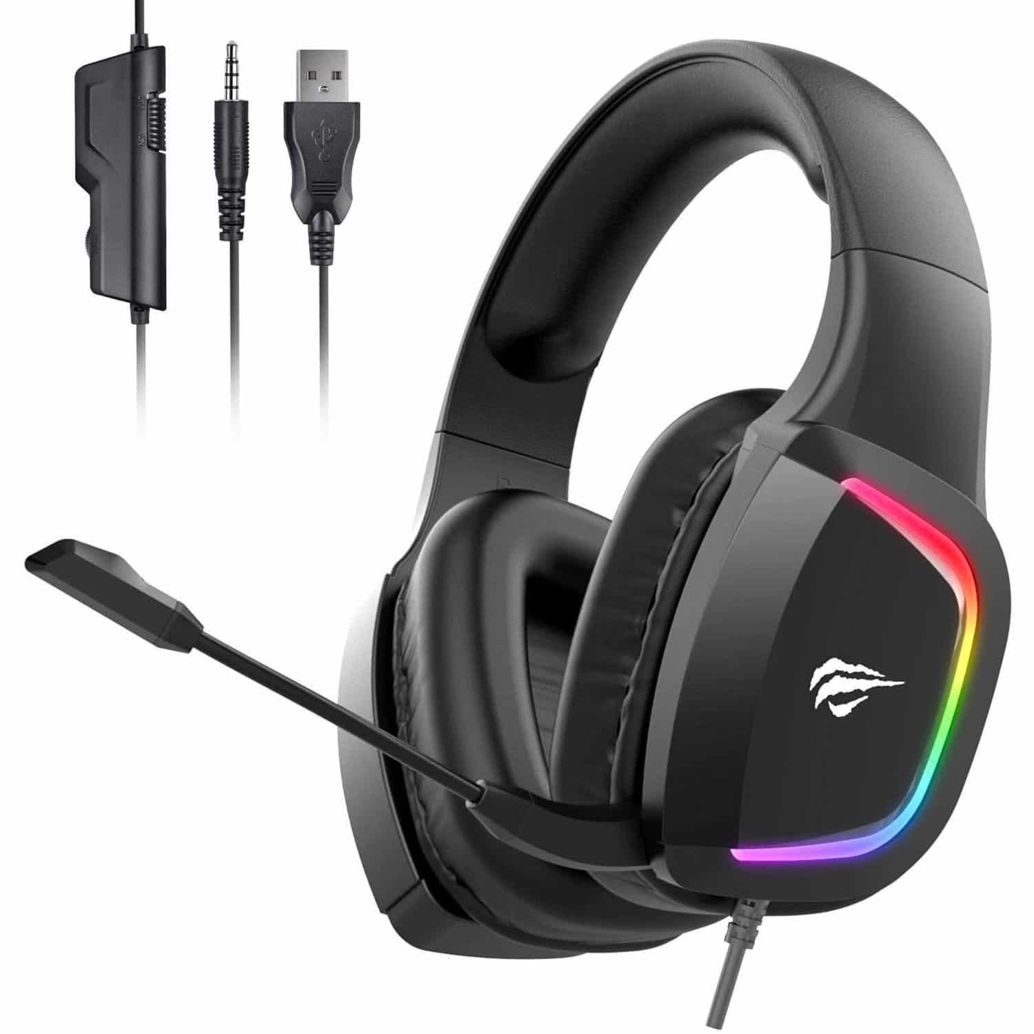HAVIT H2025D RGB Wired Gaming Headset with 50mm Drivers & Volume Control