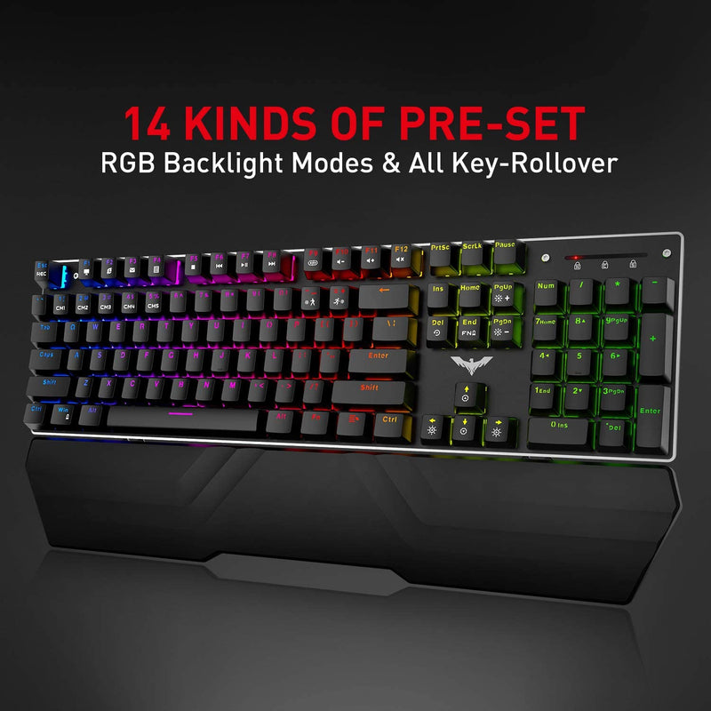 HAVIT HVKB380L Mechanical Keyboard Mouse & RGB Headset Kit (Upgraded
