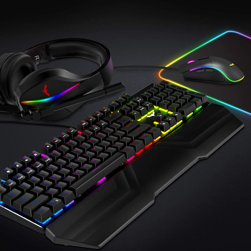 HAVIT HVKB380L Mechanical Keyboard Mouse & RGB Headset Kit (Upgraded