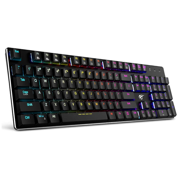 Low Profile Mechanical Keyboard - HAVIT HV-KB395L - 104-Key - RGB