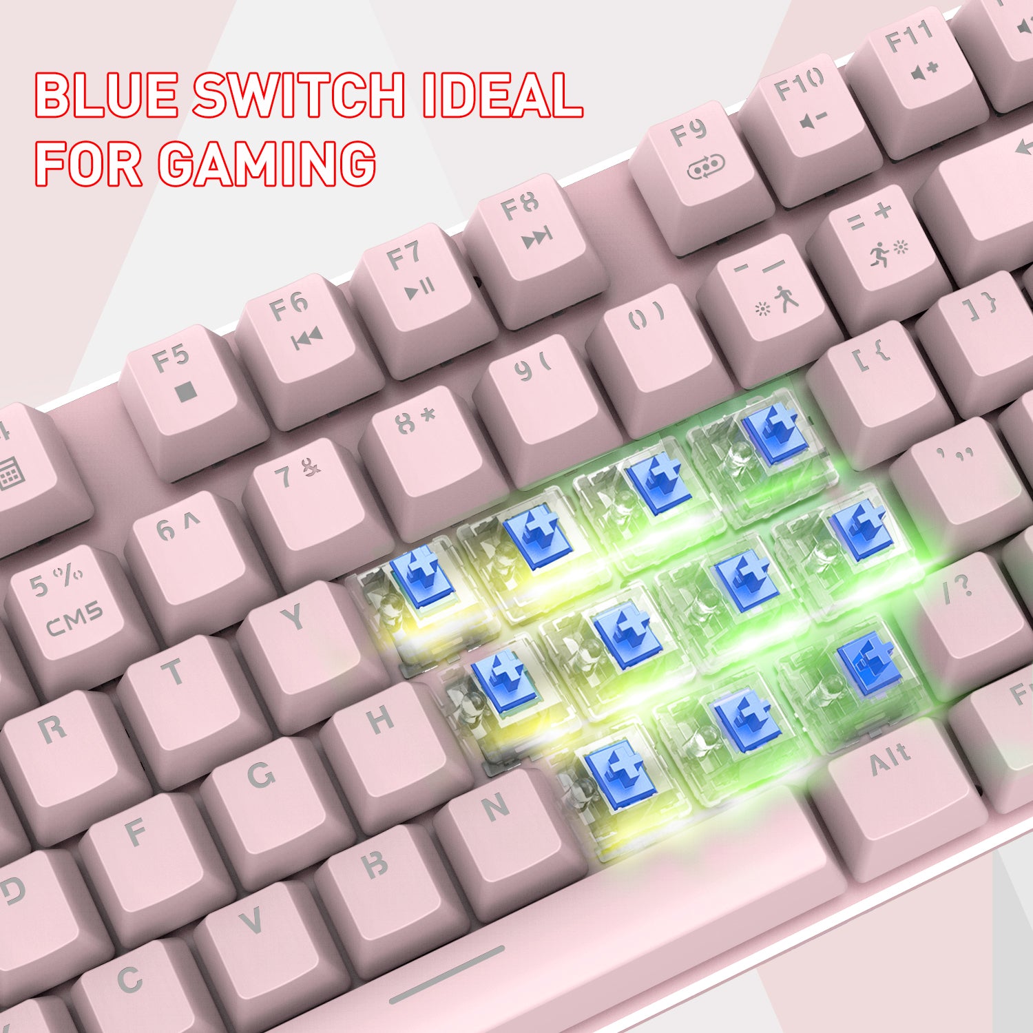 Havit メカニカルキーボード ホワイト・グリーン ゲーミングキーボード-HAVITゲーミングキーボードを購入する