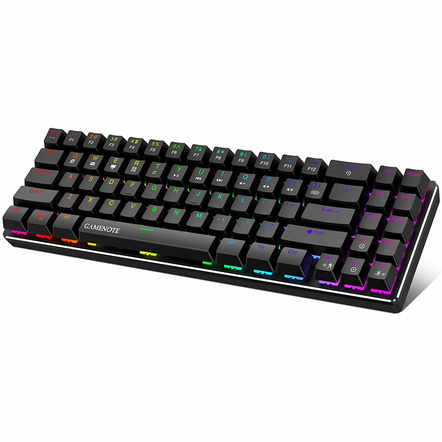 HAVIT KB512L 60% Gaming Mechanical Keyboard with 71-Key, LED Backlit, Detachable USB Type-C Cable