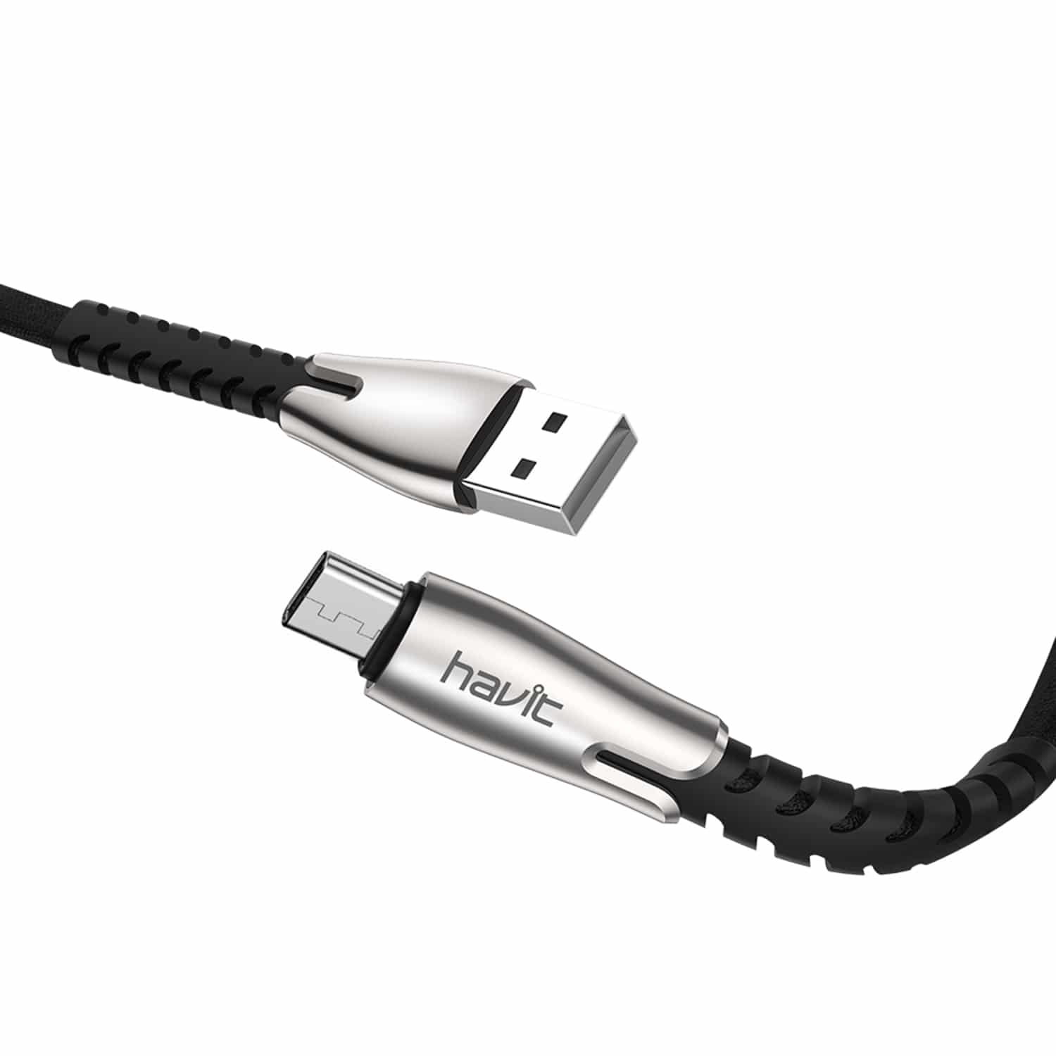 HAVIT HV-H6112 USB 2.0 A-Male to Micro B Charger Cable, Fast Charging, Silver