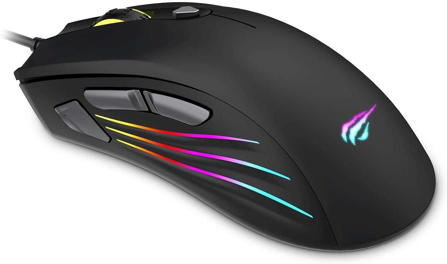 HAVIT MS762プログラマブルゲーミングマウス、7200 DPI、RGBバック