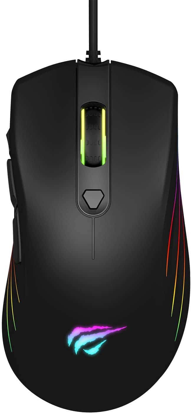 HAVIT MS762 Programmable Gaming Mouse with 7200 DPI, RGB Backlights, 7 Buttons