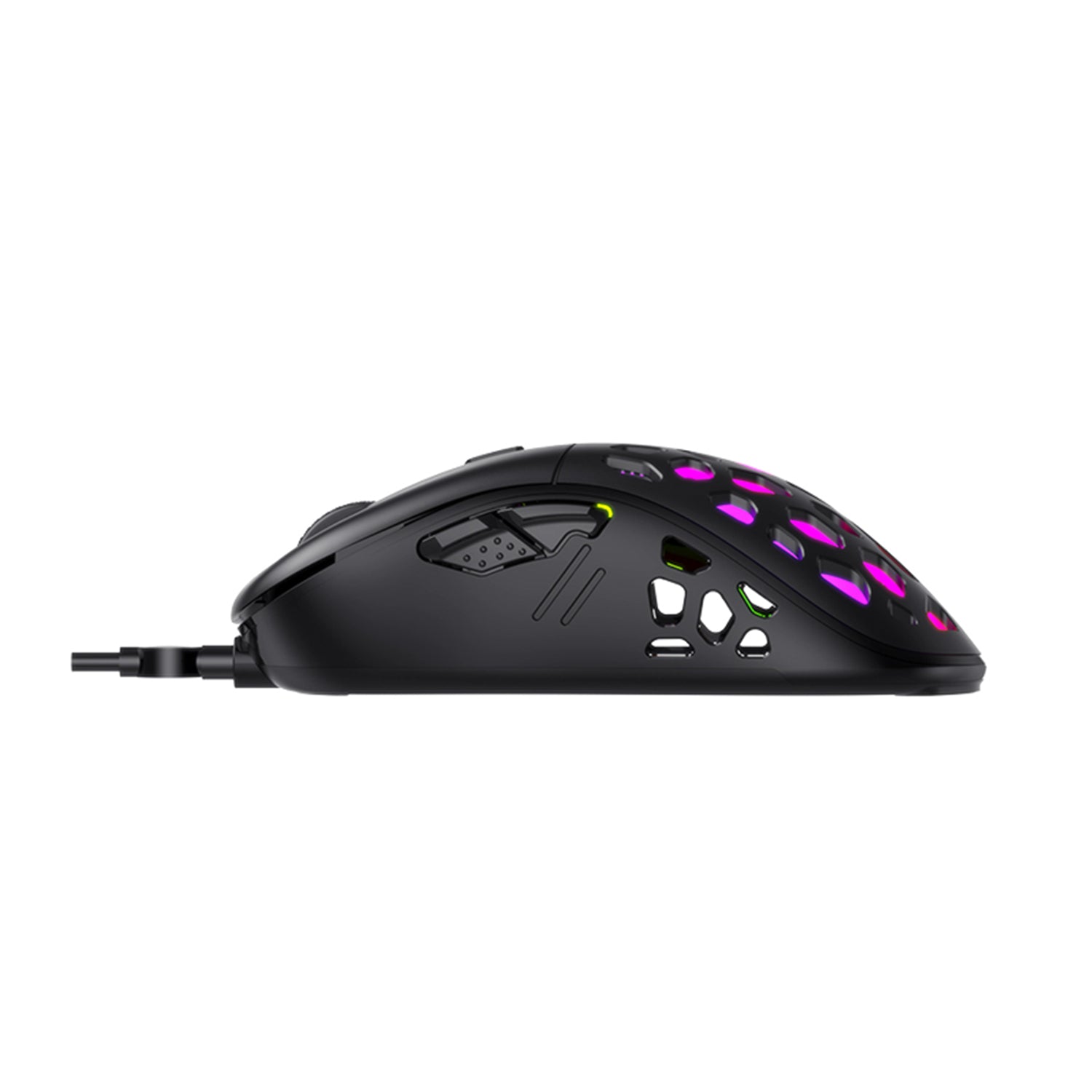 HAVIT MS955 RGB Progammable Gaming Mouse, Lightweight Honeycomb Shell, 12000 DPI, Adjustable Weights