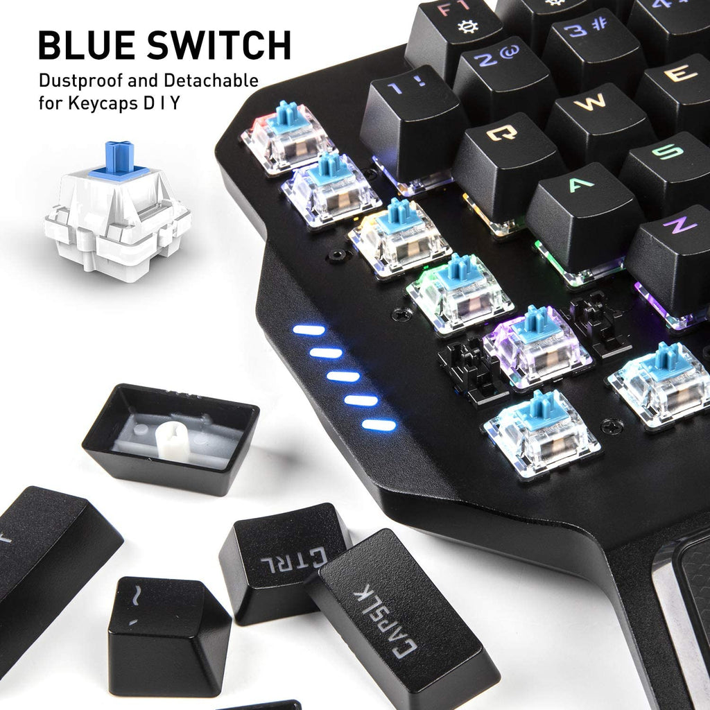 Gaming Keyb HAVIT RK-B20 One Hand RGB Gaming Keyboard & Programmable Mouse Combo