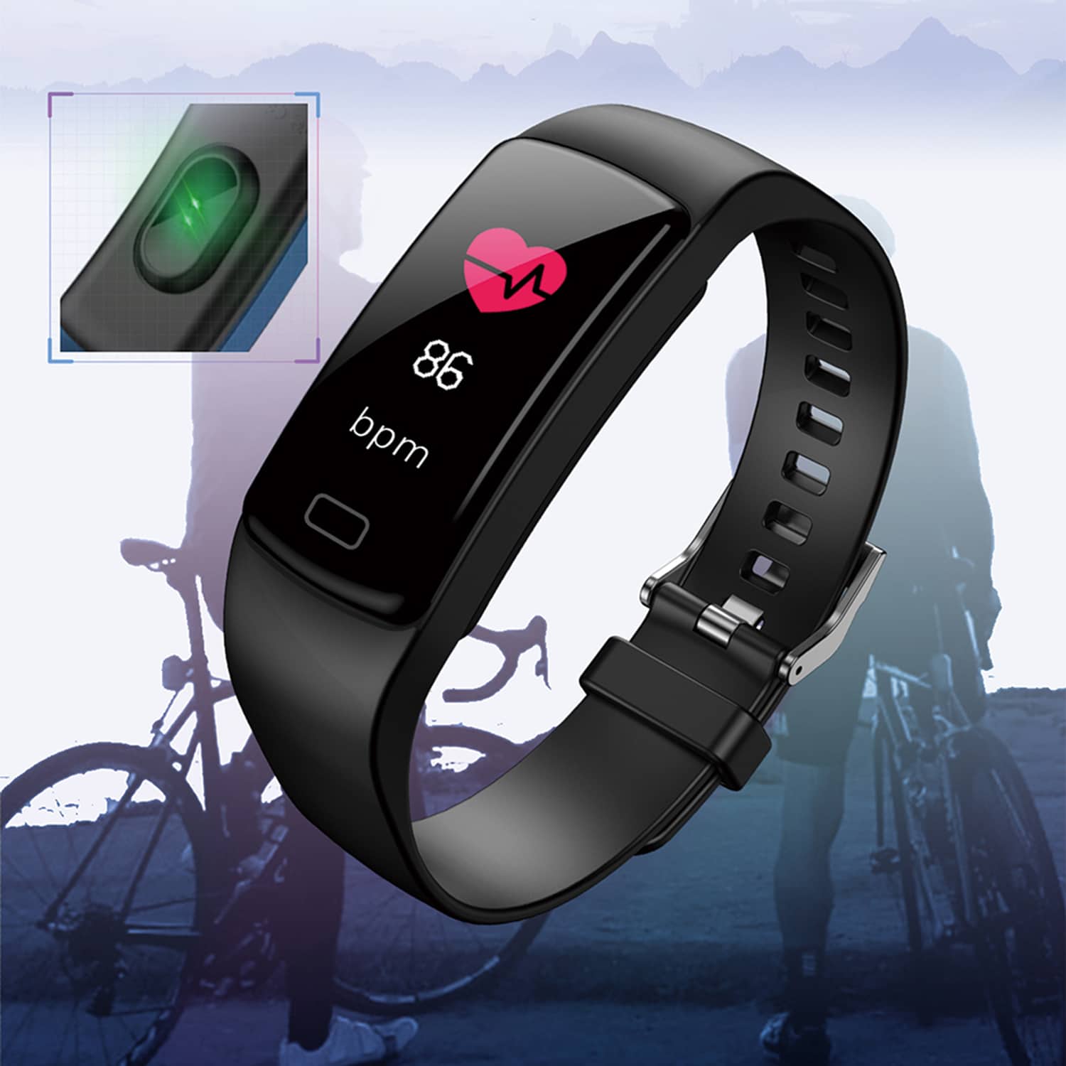 HAVIT M9007T Smart Watch Ultra-thin Fitness Tracker, IP67 Waterproof, Body Temperature Detection
