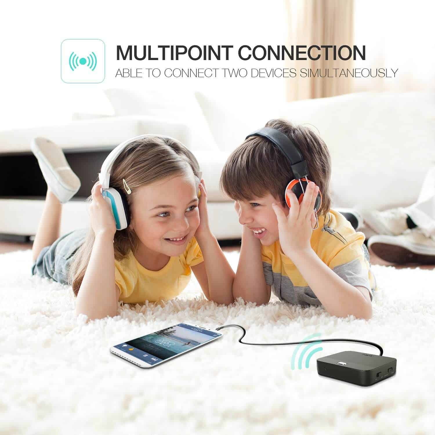 HAVIT HV-BT022 Optical Bluetooth Transmitter & Receiver with Low Latency & 3.5mm AUX