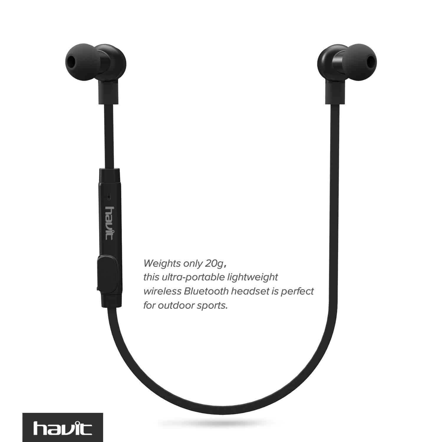 HAVIT HV-H927BT Écouteurs intra-auriculaires de sport sans fil Bluetooth 4.1