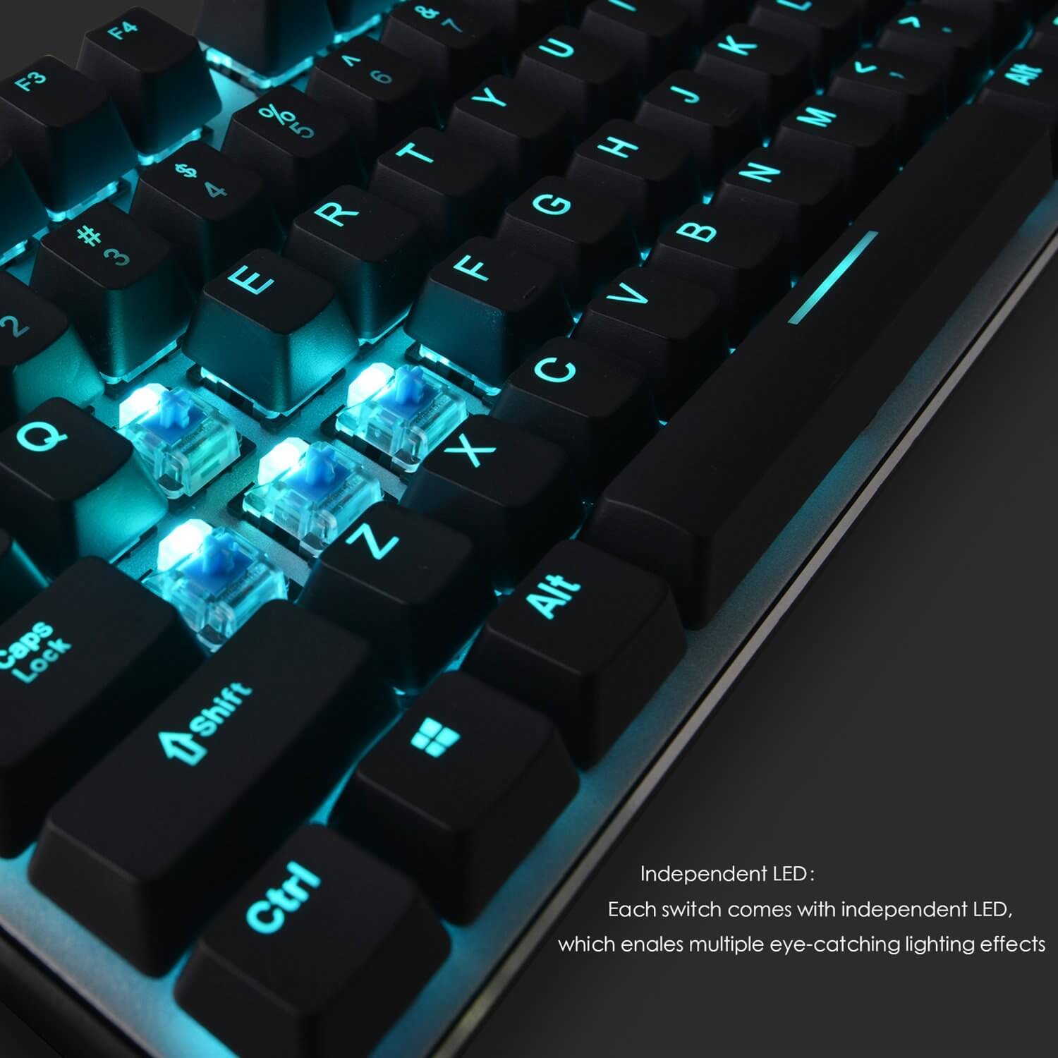 HAVIT HV-KB366L RGB Backlit Mechanical Keyboard - Blue Switch - NKRO
