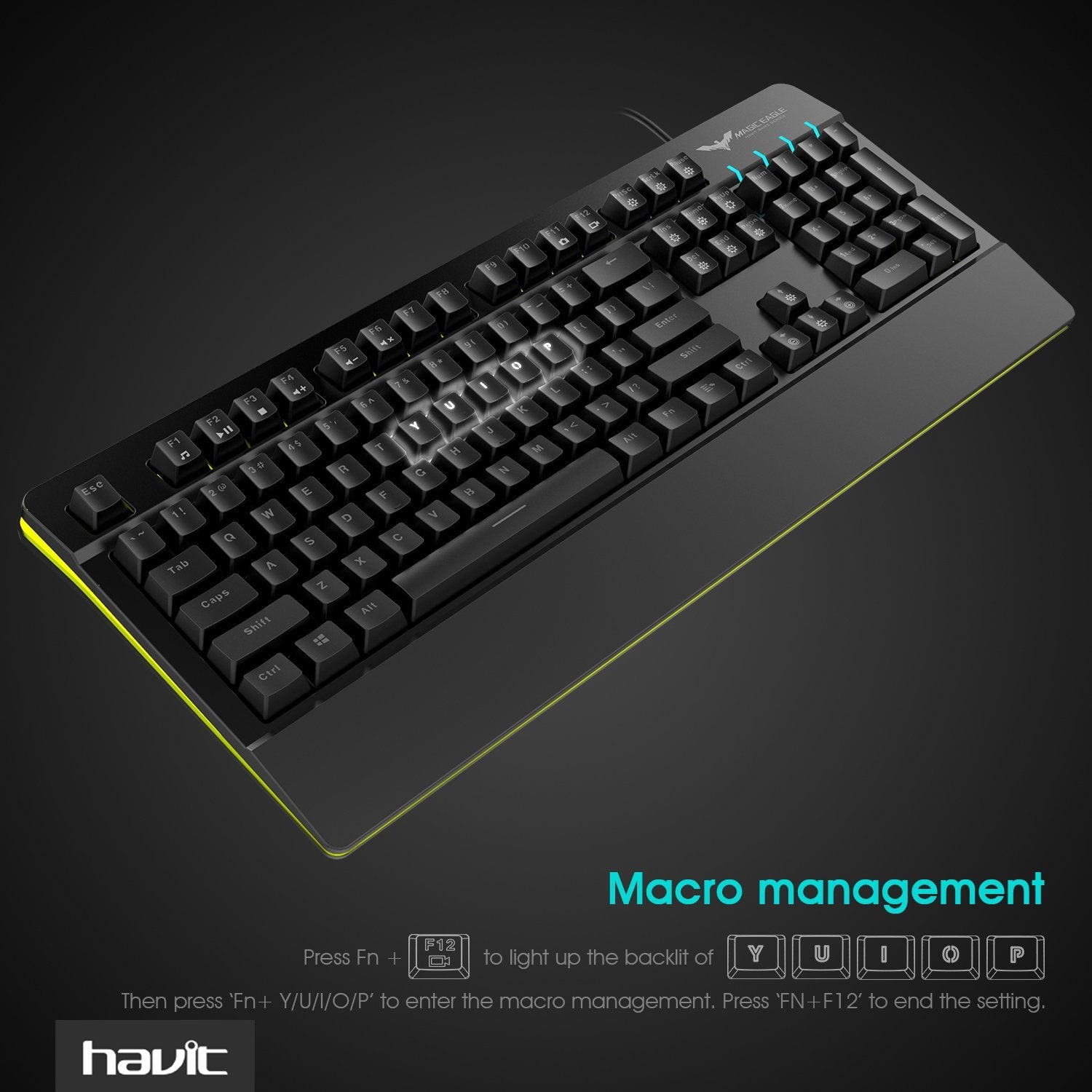 パソコン HAVIT HV-KB389L RGB Backlit Mechanical Gaming Keyboard HAVIT HV-KB389L RGB Backlit Mechanical Gaming Keyboard