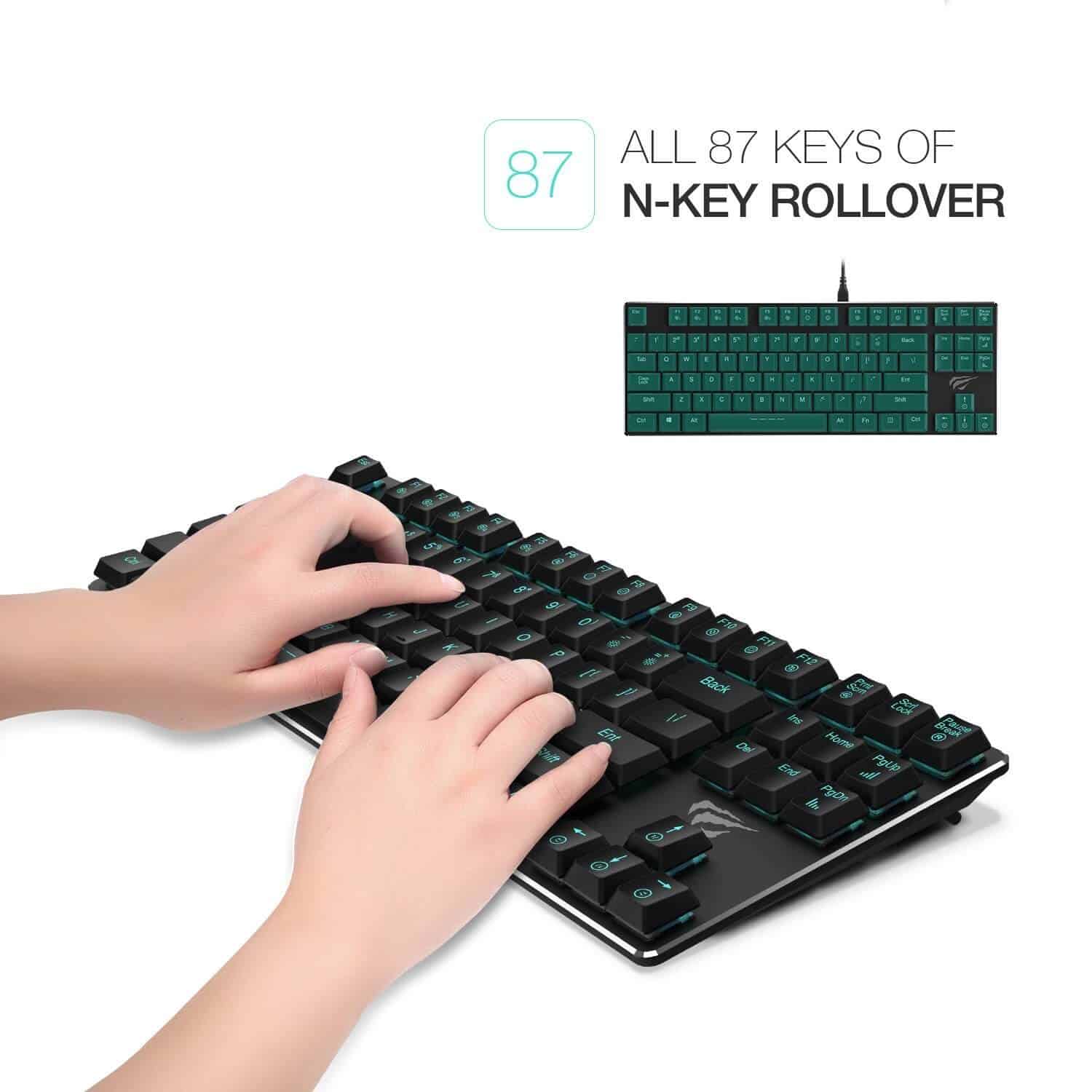 Low Profile Mechanical Keyboard - HAVIT HV-KB390L - 87-Key - LED