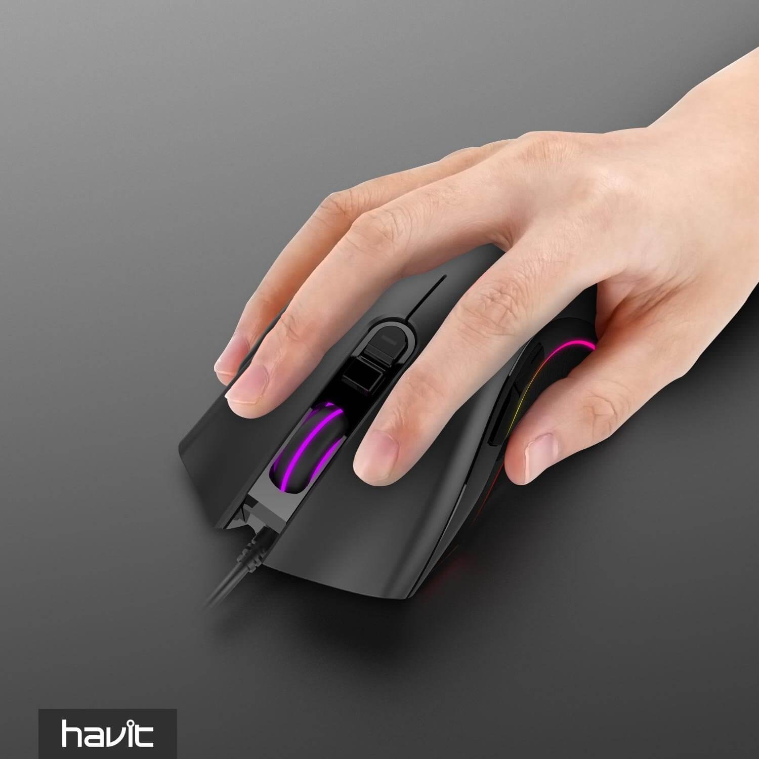 HAVIT HV-MS794 Programmable Gaming Mouse with 4000DPI & RGB Backlit