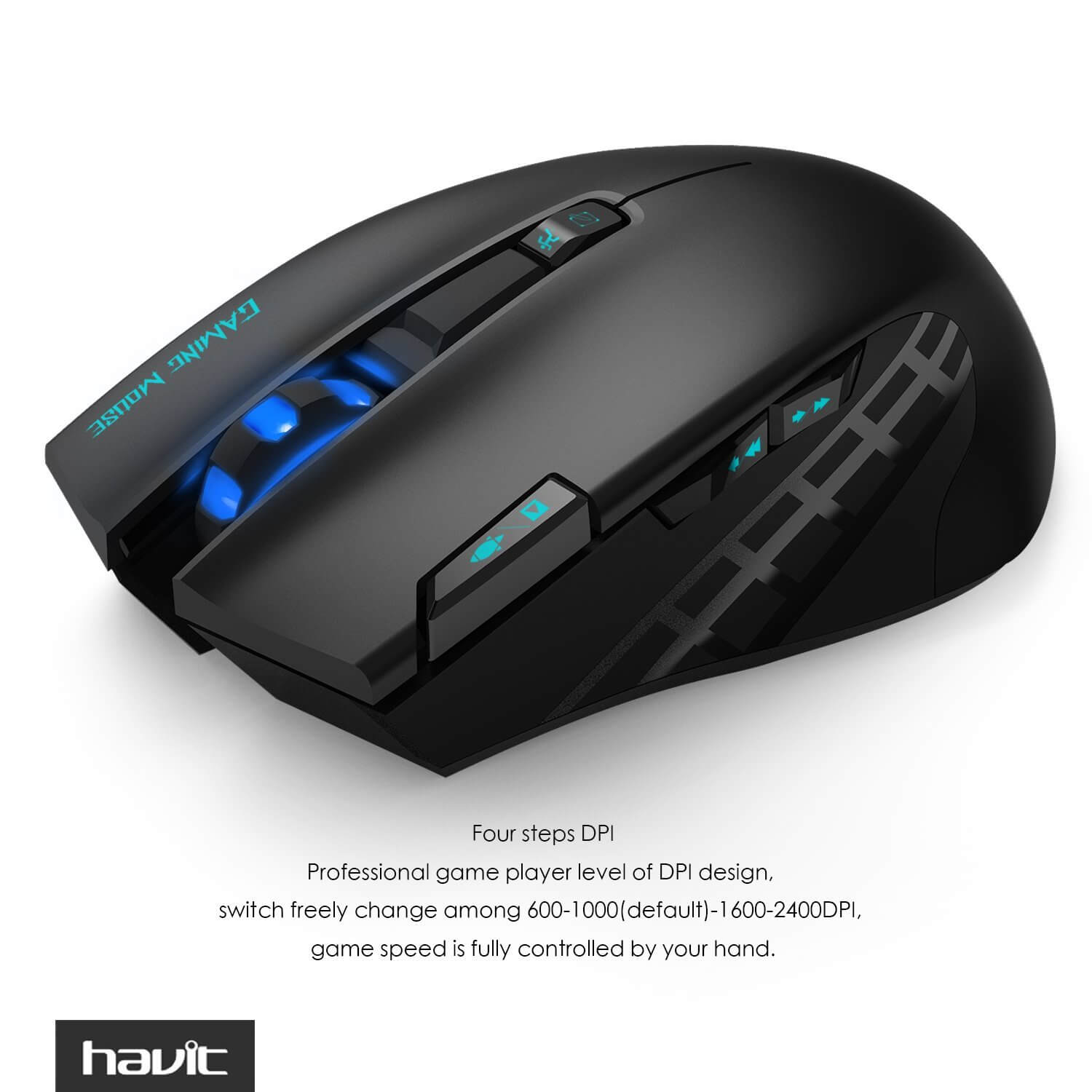 HAVIT HV-MS978GT 2,4 GHz kabellose, abstimmbare Gaming-Maus