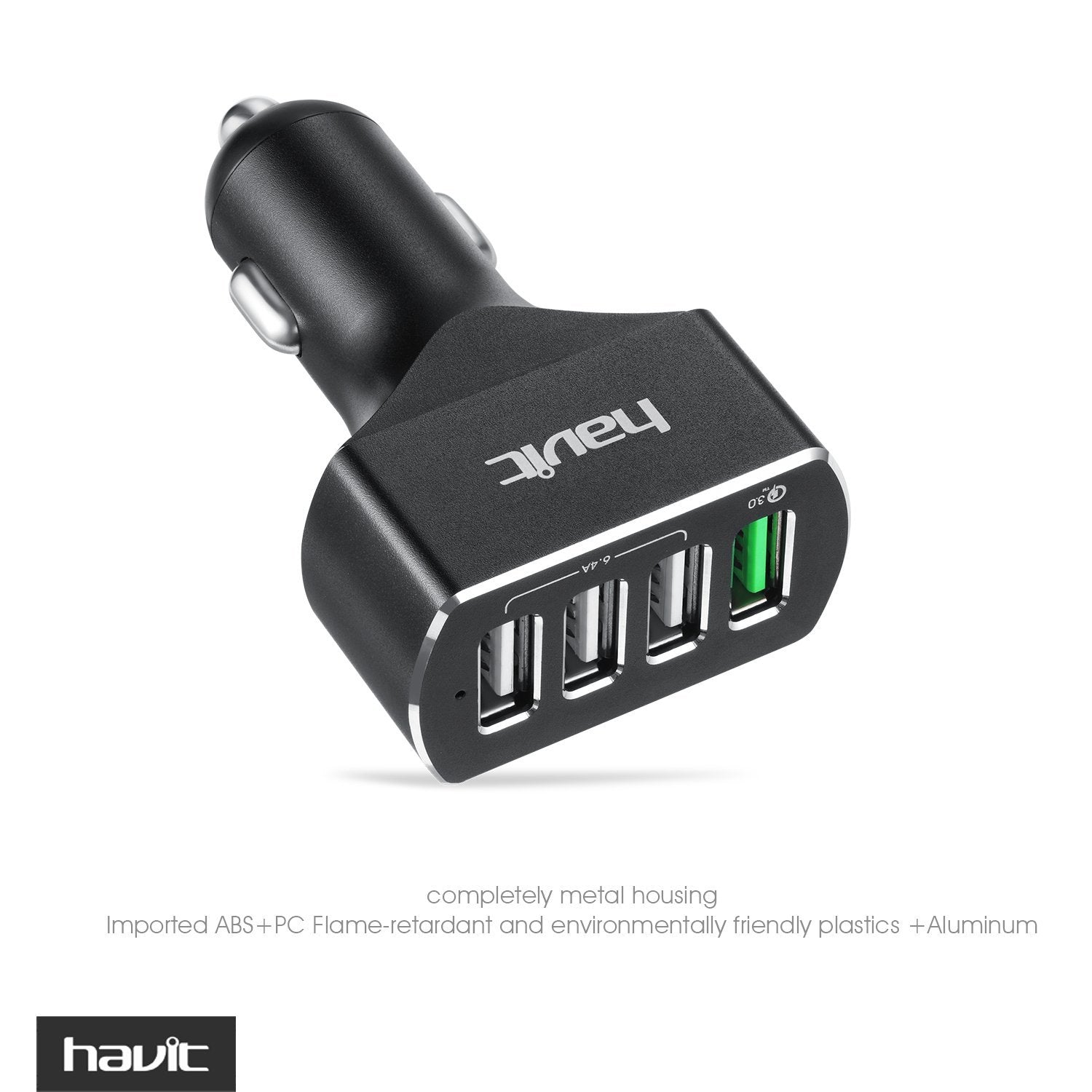 HAVIT HV-UC2034 Quick Charge 3.0 Car Charger, 54W, 4 USB Ports