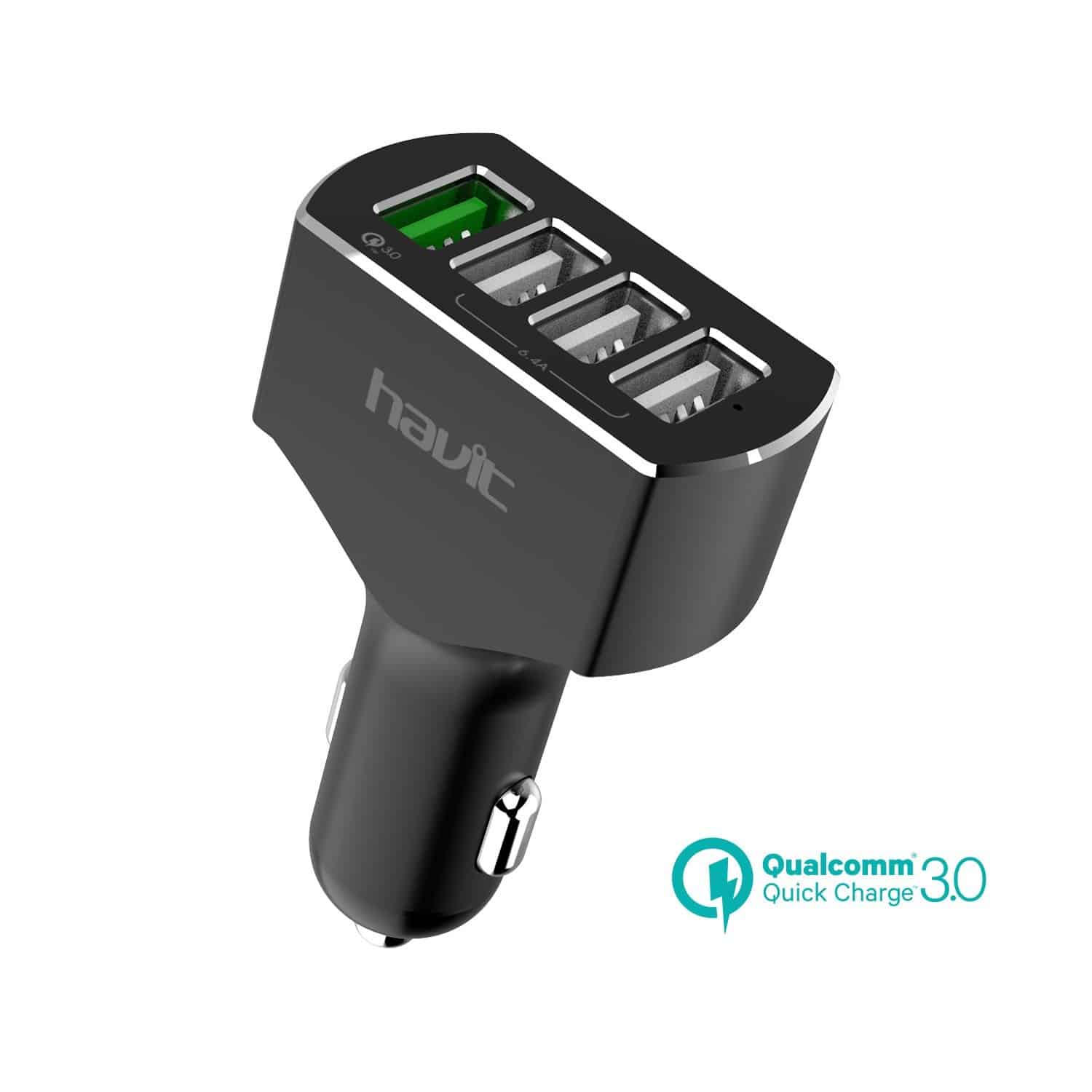 Chargeur de voiture HAVIT HV-UC2034 Quick Charge 3.0, 54 W, 4 ports USB